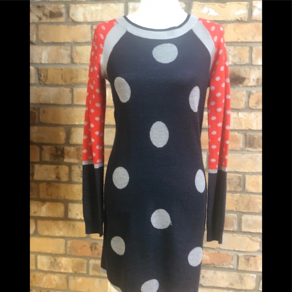 THML polka dot sweater dress